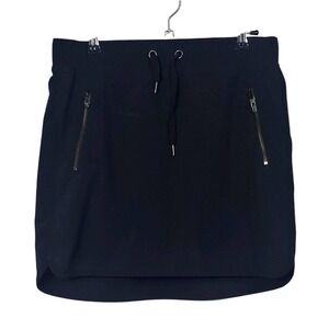 Atheta Black Athletic XS  Drawstring Skirt with Zipper Pockets Athleisure Style